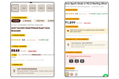 CRO audit - product page optimization